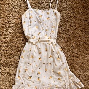 Hollister White Floral Mini Dress